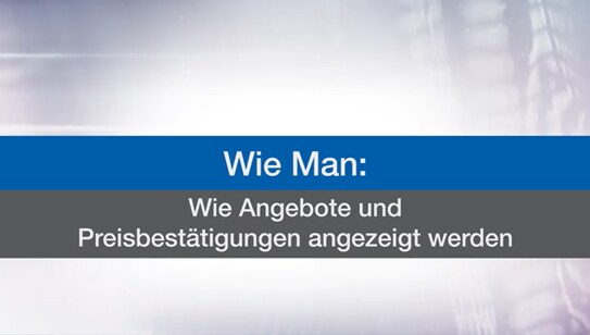 Wie Angebote und Preisbestätigungen angezeigt werden
